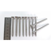 Шуруп 12*2.1/2  длина 60 мм, потай плюс 10 мм. 10 шт, нерж, ДЮЙМОВАЯ РЕЗЬБА