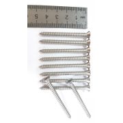 Шуруп 8*2 длина 50 мм, головка потай плюс 8 мм. 10 шт, нерж, ДЮЙМОВАЯ РЕЗЬБА